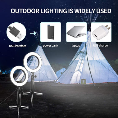 6'' LED Ring Light with Tripod Stand, 3 Light Modes & 11 Brightness Level