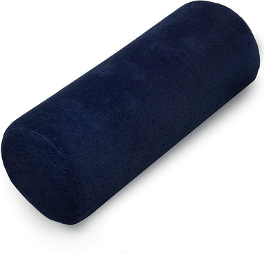 Bamboo Navy Round Cervical Roll Cylinder Bolster Pillow