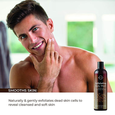 Psoriasis Coffee Body Wash with Dead Sea Minerals for Men