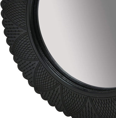 Creative Co-Op Hand-Carved Resin & MDF Mirror
