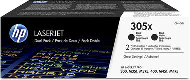 305X | CE410XD | 2 Toner Cartridges | HP LaserJet Pro Color M451