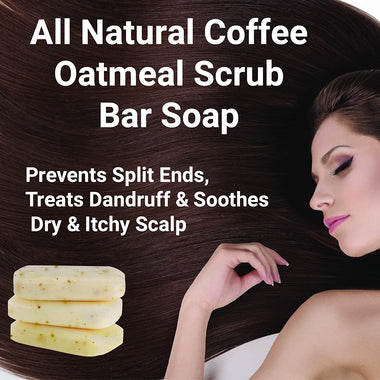 Exfoliate Scalp Hair Scrub Bar Soap with Coffee Granules