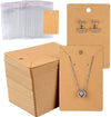 MIAHART 150 Set Earring Card with 150 Pcs Bags, Earring Card Holder Blank Kraft Paper Tags