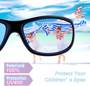 Rubber Kids Polarized Sunglasses With Strap
