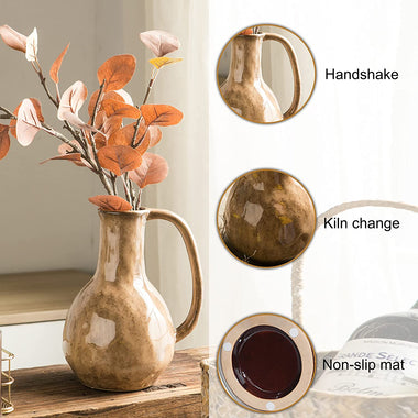 Big Handle Flower Vases for Decor