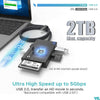 SD Card Reader 7 IN 1, WARRKY 2.5FT [Fast, Simultaneous, Versatile]