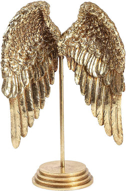 Gold Angel Wings Resin Figurine Statue Home Decor