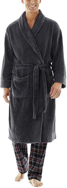 Hanes Men's Soft Touch Cozy Fleece Robe One Size