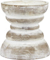 Stonebriar Antique White  Pillar Candle Holder