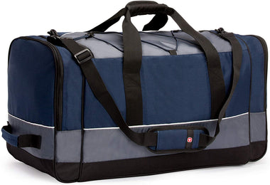 SWISSGEAR 28" Duffel Bag | Gym Bag | Travel Duffle Bags | Men's and Women's - Blue/Grey