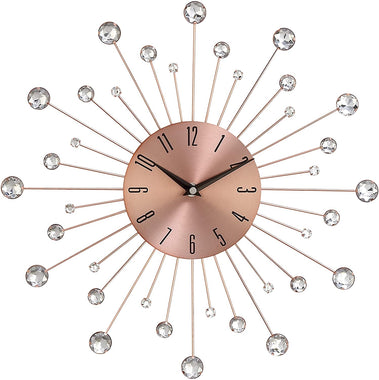 Deco 79 Wall Clock with Clear Crystal