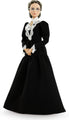 Doll 12-in, Wearing Black Dress and Cameo Brooch
