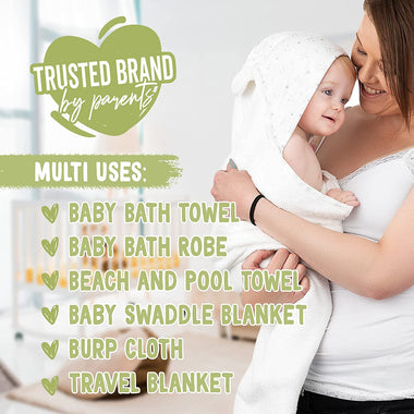Organic Baby Bath Hooded Towel