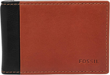Fossil Men's Ward Leather RFID Blocking Money Clip Bifold Wallet