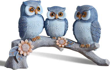 FJS Owl Statue for Home Decor Accents Living Room