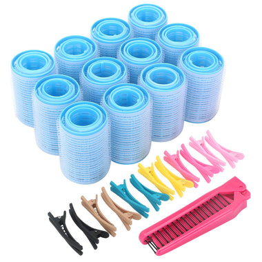 Self Grip Hair Rollers Set, with Hairdressing Curlers