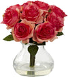 Natural Rose Arrangement with Vase