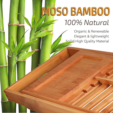 Premium Bamboo Bathtub Tray Caddy