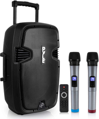 Karaoke Portable PA Speaker System - 1600W Active Bluetooth Compatible Speaker
