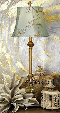 Benzara Metal Glass Ball Buffet Lamp