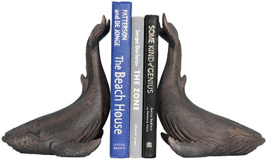 Whale Shaped Stone Resin (Set of 2 Pieces) Bookends