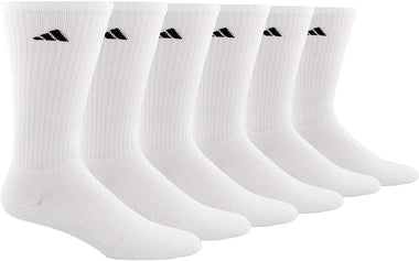 adidas Men's Athletic Cushioned Crew Socks (6-Pair)