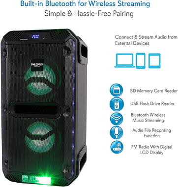Portable Active PA Speaker System - 500W Outdoor Wireless Bluetooth Compatible System