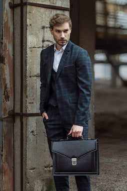 Leather Briefcase for Men Handmade Italian Business Bag