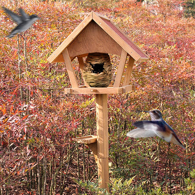 Grass Hanging Wren Finch Song Birds House for Nesting