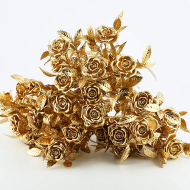 G.Rose Gold Flowers,Artificial Flowers Set, Artificial Flowers Plants