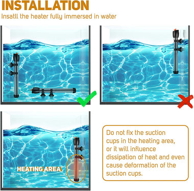 Orlushy Submersible Aquarium Heater