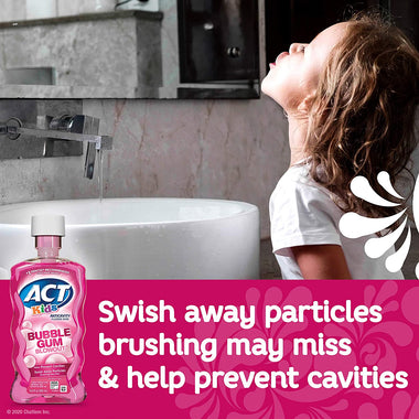 ACT Kids Anti-Cavity Fluoride Rinse Bubblegum Blowout Children's.