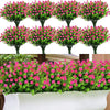 Summer Flower 10 Pack Artificial Boxwood Stems for Outdoors