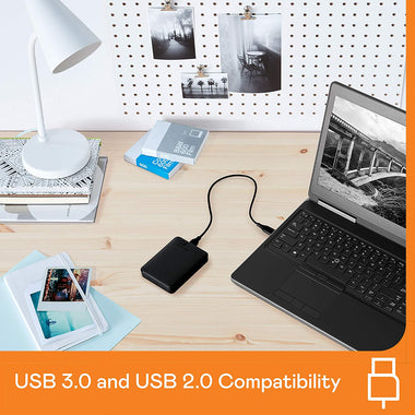 WD 1TB Elements Portable External Hard Drive, USB 3.0