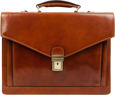 Leather Briefcase for Men Handmade Italian Business Bag