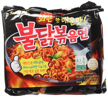 Samyang Spicy Chicken Roasted Noodles, 4.94 oz (Pack of 5)