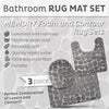 Bathroom Rug Mats Set 3 Piece - Memory Foam Extra Soft Shower Bath Rugs