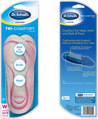 Dr. Scholl’s Tri-Comfort Insoles Comfort for Heel, Arch and Ball of Foot with Targeted
