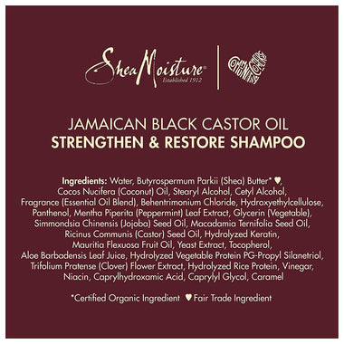 Sheamoisture Strengthen and Restore Shampoo for Damaged Hair 100% Pure Jamaican