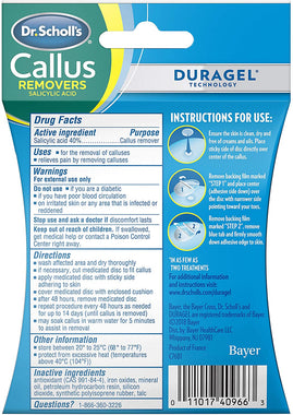 Dr Scholl's Duragel Callus Removers, 4 Cushions and 4 Medicated Discs