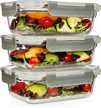 Razab 6 Piece 22 Oz Superior Glass Food Storage Containers