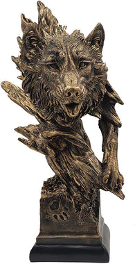 LOOYAR Resin Wolf Statue Sculpture Craft