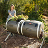 Lifetime 60309 Outdoor Double Bin Rotating Composter, 100-Gallon, Brown