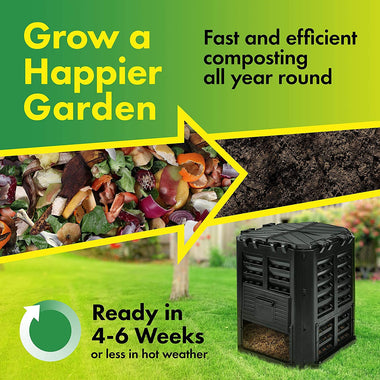 Garden Composter Bin Made from Recycled Plastic – 95 Gallons (360Liter)