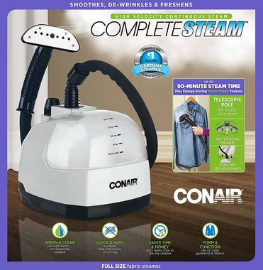 Conair Complete Steam Full Size Garment Steamer - Kills 99.9%