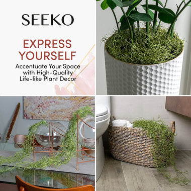 SEEKO Faux Greenery Moss Potted Plants
