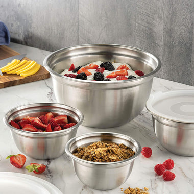 Premium Stainless Steel Mixing Bowls with Airtight Lids