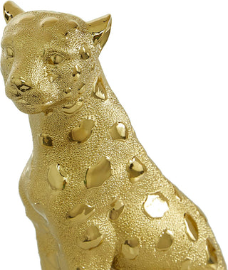 Deco 79  Porcelain Glam Leopard Sculpture