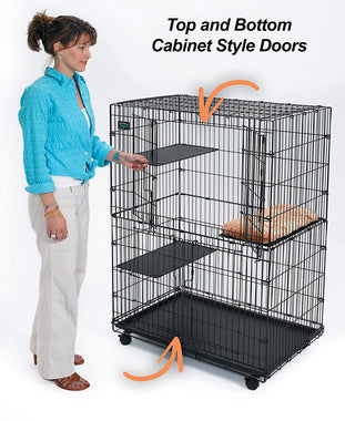Midwest Cat Playpen | Cat Cage Includes 3 Adjustable Perching