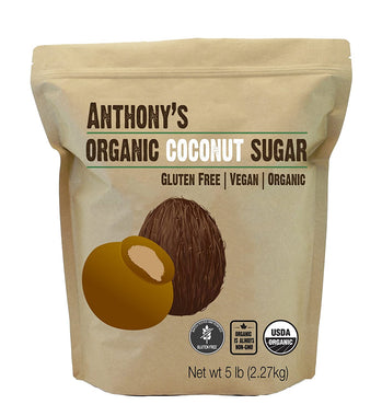 Anthonys Organic Coconut Sugar 5lbs, Non-GMO and Gluten Free